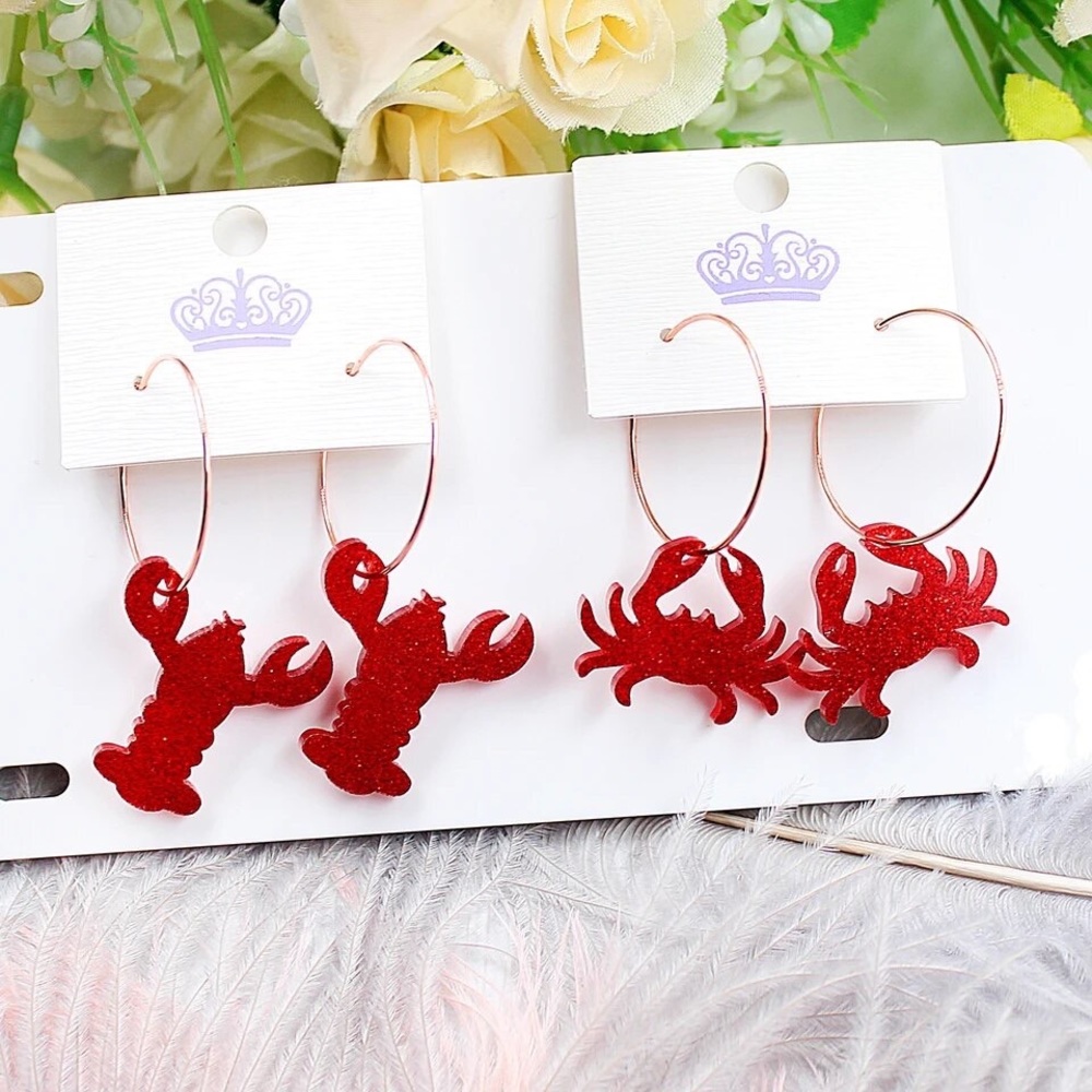New Choice of Crawfish or Crab Earrings